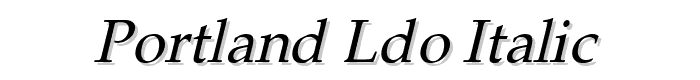 Portland LDO Italic font